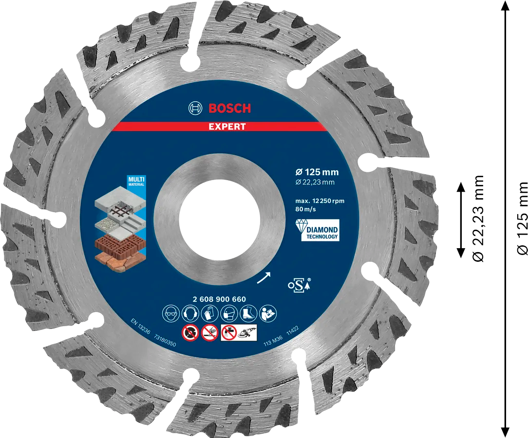 Bosch Kappeskive Multi Expert 125X22X2,2 X12 Mm