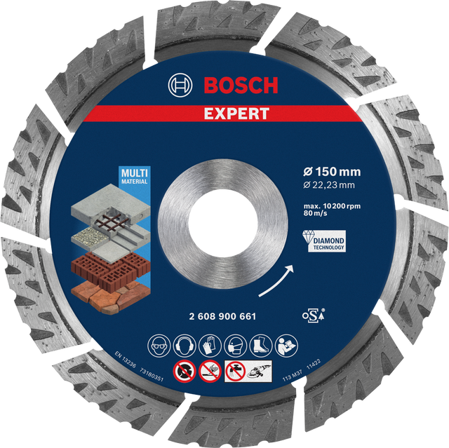Bosch Diamantkappeskive Multi Material 150 x 22,23 x 2,4 x 12 mm EXPERT