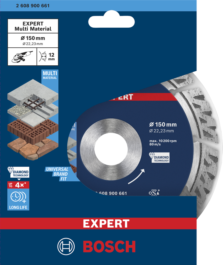Bosch Diamantkappeskive Multi Material 150 x 22,23 x 2,4 x 12 mm EXPERT