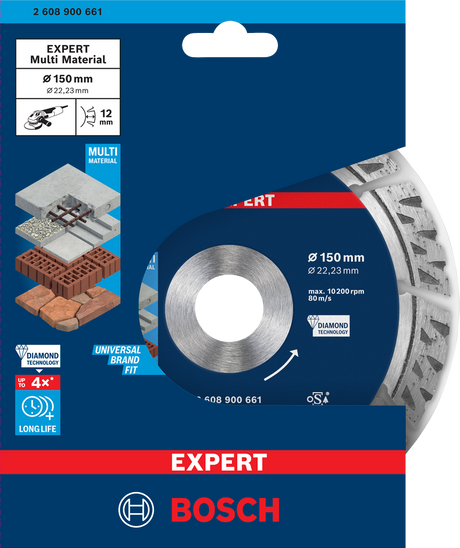 Bosch Diamantkappeskive Multi Material 150 x 22,23 x 2,4 x 12 mm EXPERT