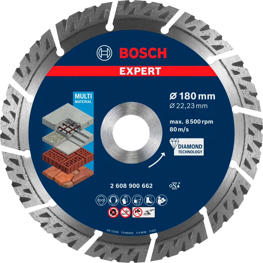 Bosch Diamantskive Multimaterial 180 x 22,23 x 2,4 x 12 mm EXPERT