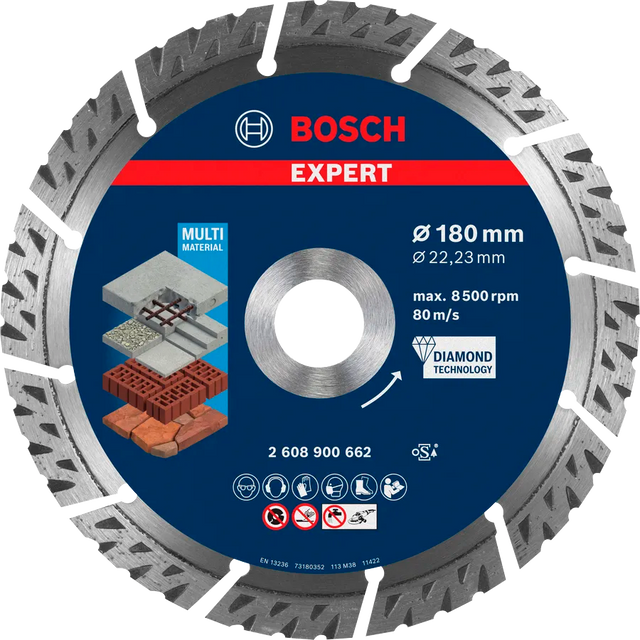 Bosch Diamantskive Multimaterial 180 x 22,23 x 2,4 x 12 mm EXPERT