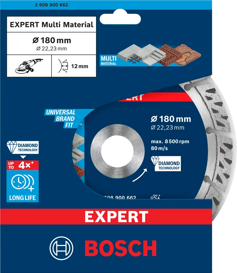 Bosch Diamantskive Multimaterial 180 x 22,23 x 2,4 x 12 mm EXPERT