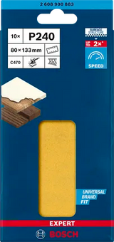 Bosch - Slipepapir 80x133 mm K240 Pk. 10