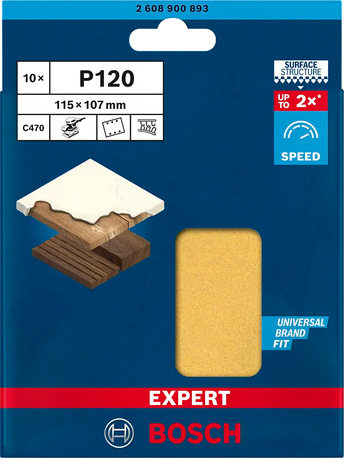Bosch Slipepapir 115x107mm K60 C470 EXPERT Pk. 10