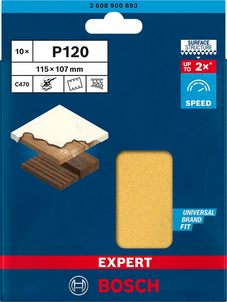 Bosch Slipepapir 115x107mm K60 C470 EXPERT Pk. 10
