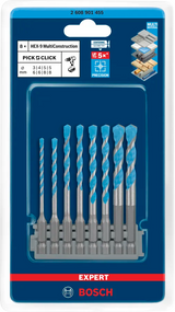 Bosch Bor Multimaterial HEX-9 Borsett 1/4"-Feste 9 Deler