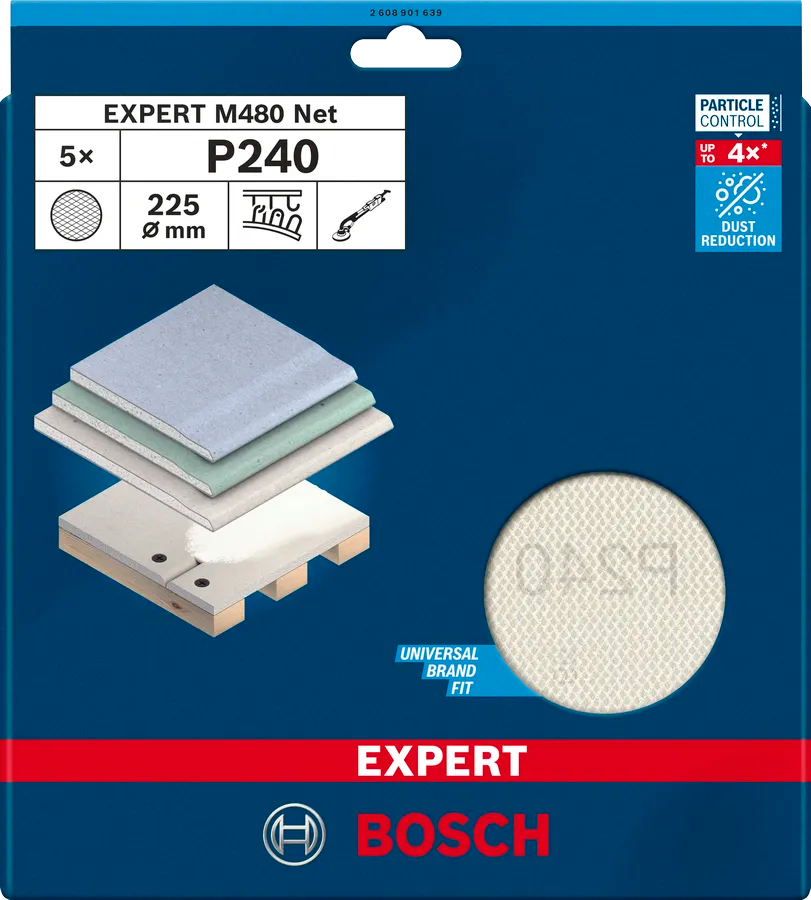 Bosch Slipenett 225 mm EXPERT M480 Pk. 5