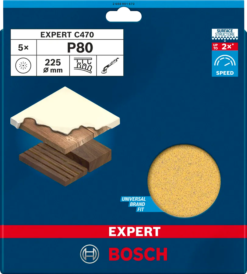 Bosch Slipepapir 225 mm EXPERT C470 Pk. 5