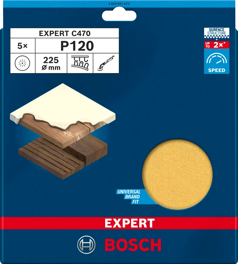 Bosch Slipepapir 225 mm EXPERT C470 Pk. 5