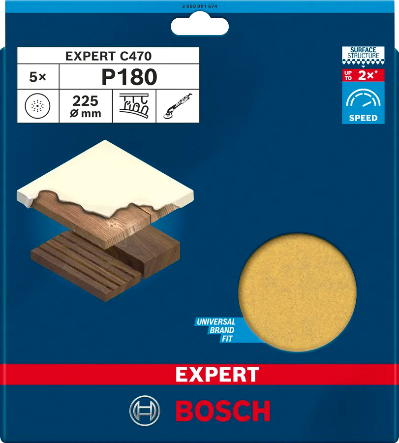 Bosch Slipepapir 225 mm EXPERT C470 Pk. 5
