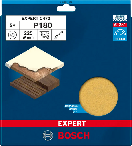Bosch Slipepapir 225 mm EXPERT C470 Pk. 5