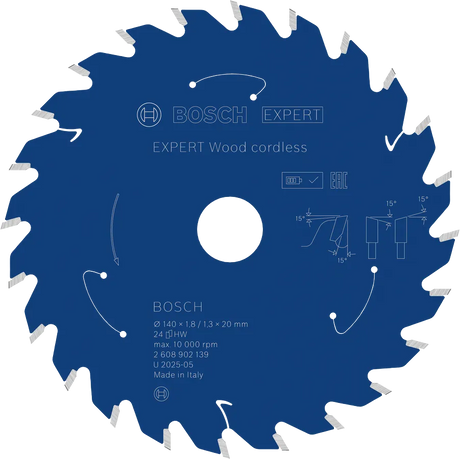 Bosch Sirkelsagblad 140 x 1,8/1,3 x 20 mm, T24 Wood EXPERT