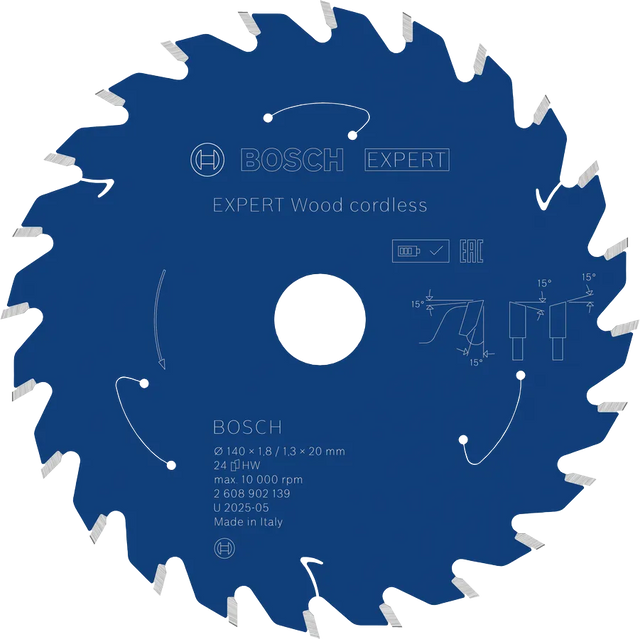 Bosch Sirkelsagblad 140 x 1,8/1,3 x 20 mm, T24 Wood EXPERT