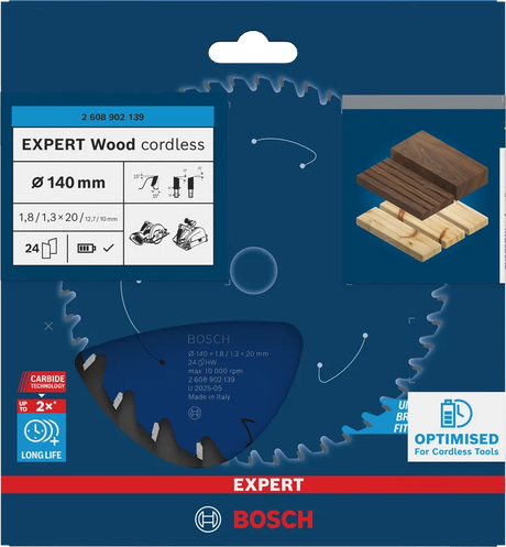 Bosch Sirkelsagblad 140 x 1,8/1,3 x 20 mm, T24 Wood EXPERT