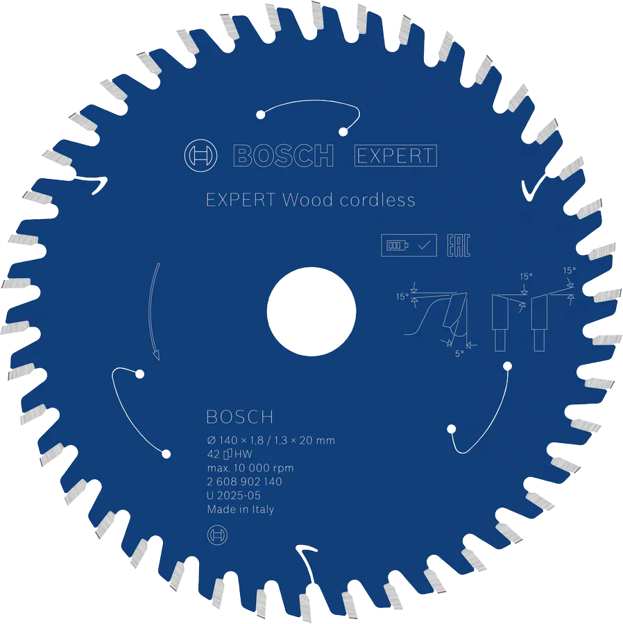 Bosch Sirkelsagblad 140 x 1,8/1,3 x 20 mm, T42 Wood EXPERT
