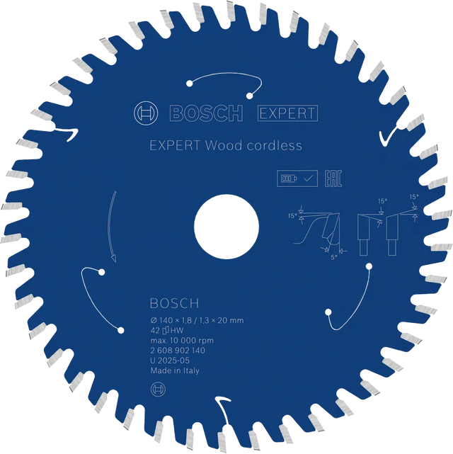 Bosch Sirkelsagblad 140 x 1,8/1,3 x 20 mm, T42 Wood EXPERT