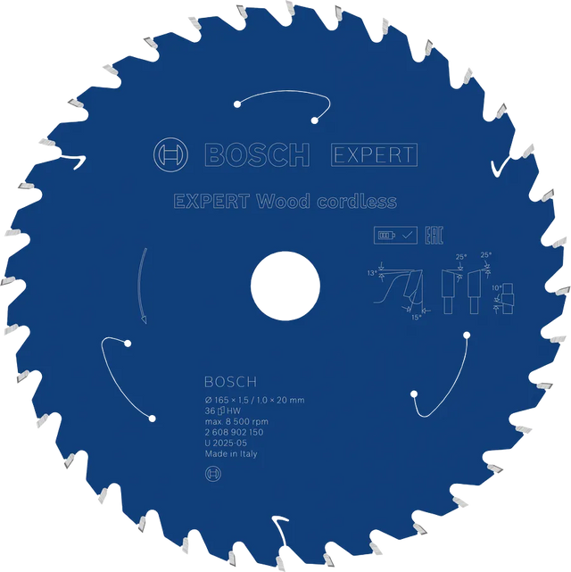 Bosch Sirkelsagblad 165 x 1,5/1 x 20 mm, T36 Wood EXPERT