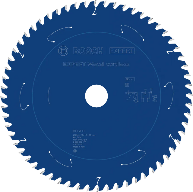 Bosch Sirkelsagblad 254X30X2,1 60T 15G Wood EXPERT