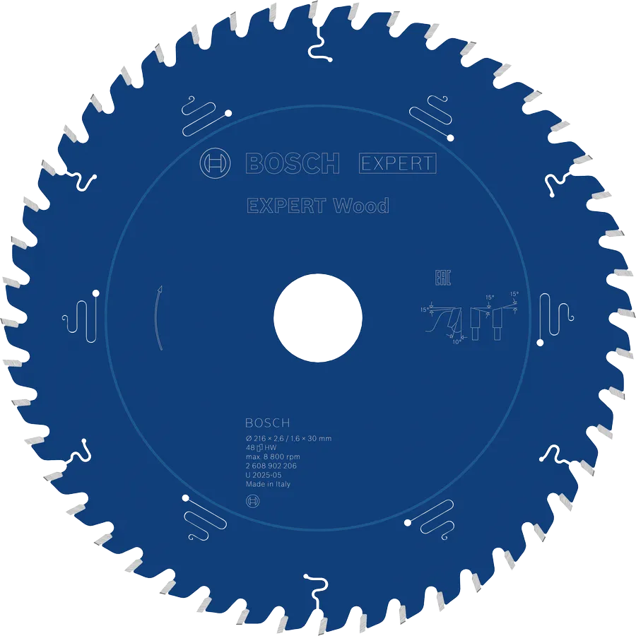 Sirkelsagblad 216 x 2,6/1,6 x 30 mm, T48 Wood EXPERT