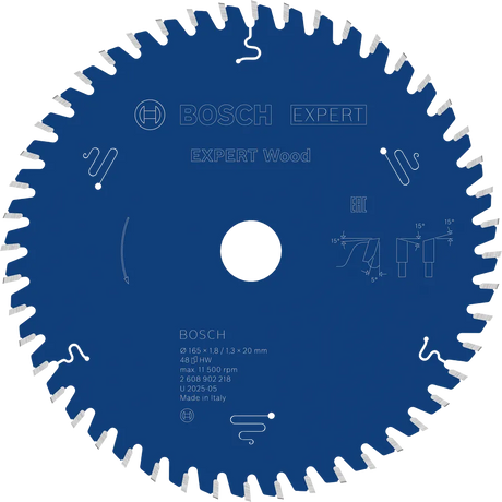 Bosch Sirkelsagblad 165X20X1,8 48T 5G Wood EXPERT