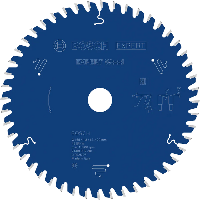Bosch Sirkelsagblad 165X20X1,8 48T 5G Wood EXPERT