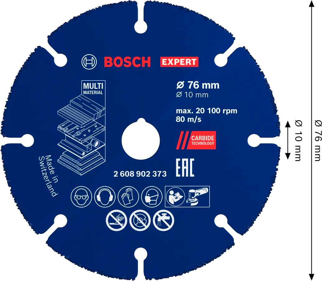 Bosch Kappeskive 76 x 10 mm Multi Material EXPERT