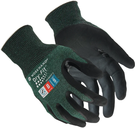 Workhand Kutthanske Dry-Fit Airflow Cut B Grønn