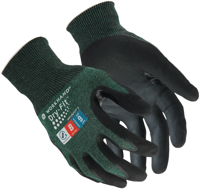Workhand Kutthanske Dry-Fit Airflow Cut B Grønn