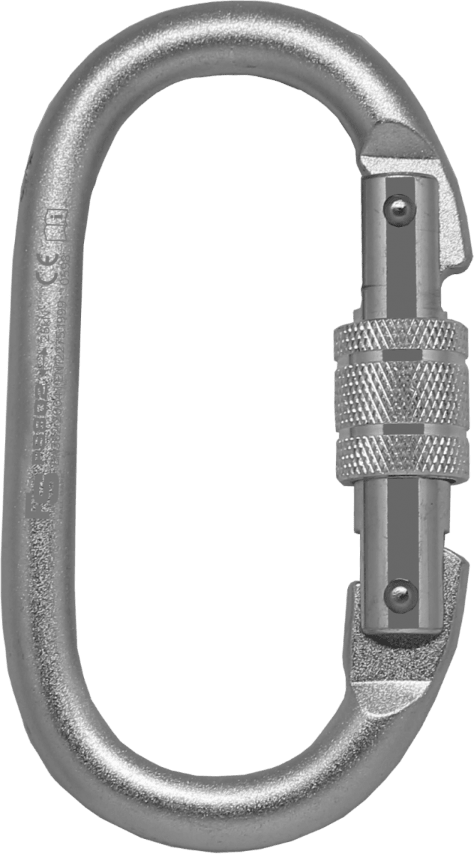 Fallsafe Karabinkrok Oval Med Skrulås 18mm