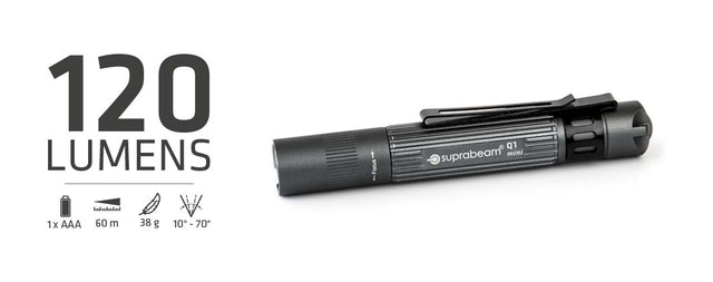 SupraBeam Lommelykt Q1 120Lm