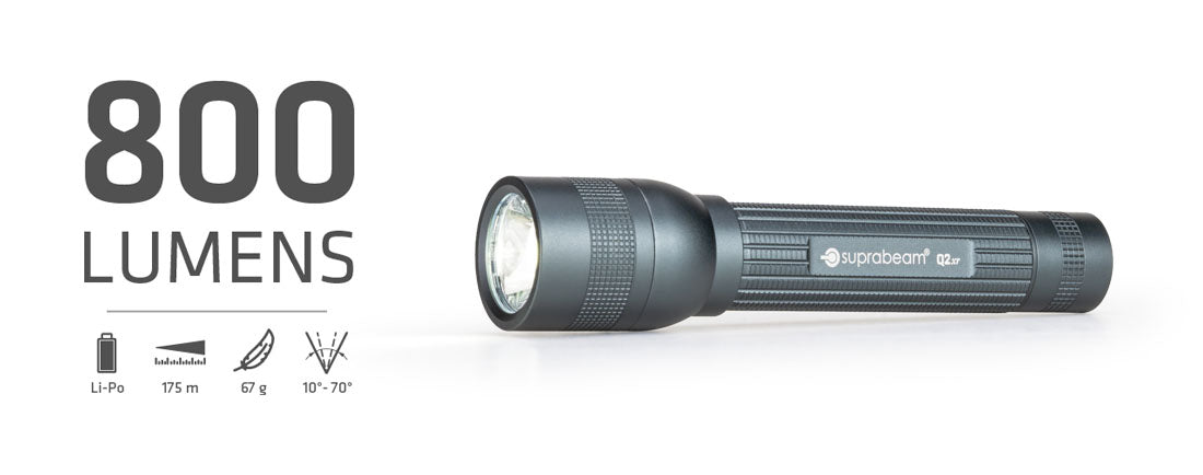 SupraBeam Lommelykt Q2Xr 800 Lumen
