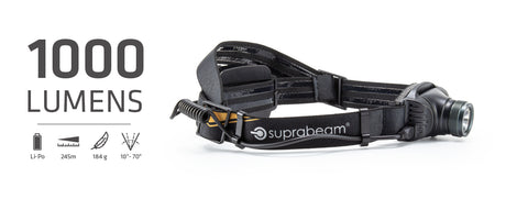 SupraBeam Hodelykt V3 Pro R Oppladbar 1000Lm