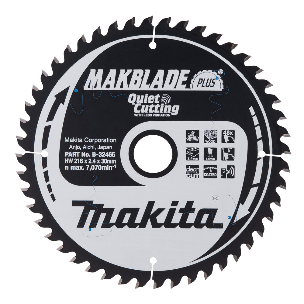 Makita Sirkelsagblad Makblade+ T.C.T., 216 x 30 mm 48 T