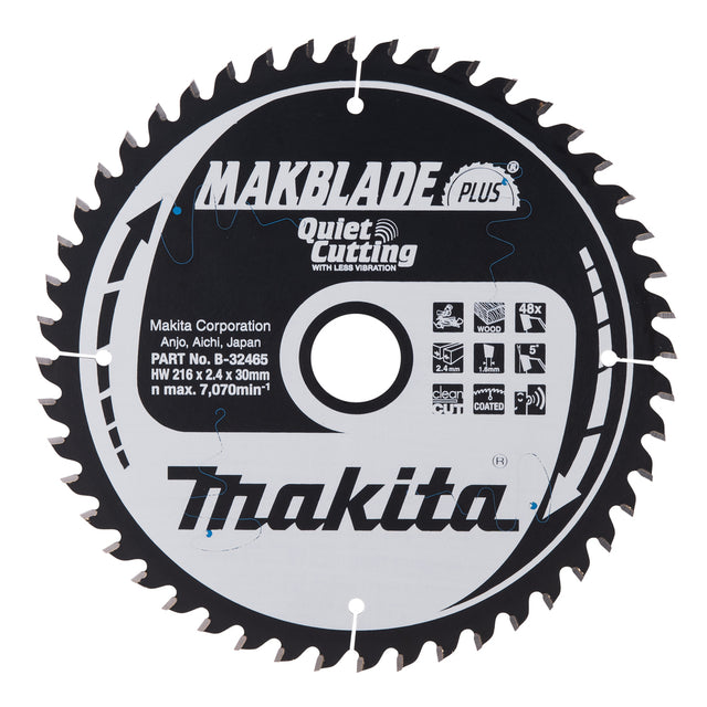 Makita Sirkelsagblad Makblade+ T.C.T., 216 x 30 mm 48 T