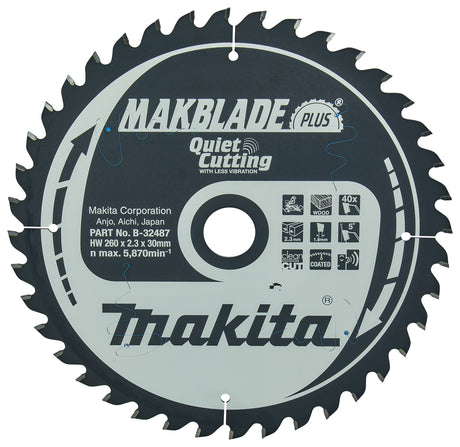 Makita Sirkelsagblad 260X30X40T