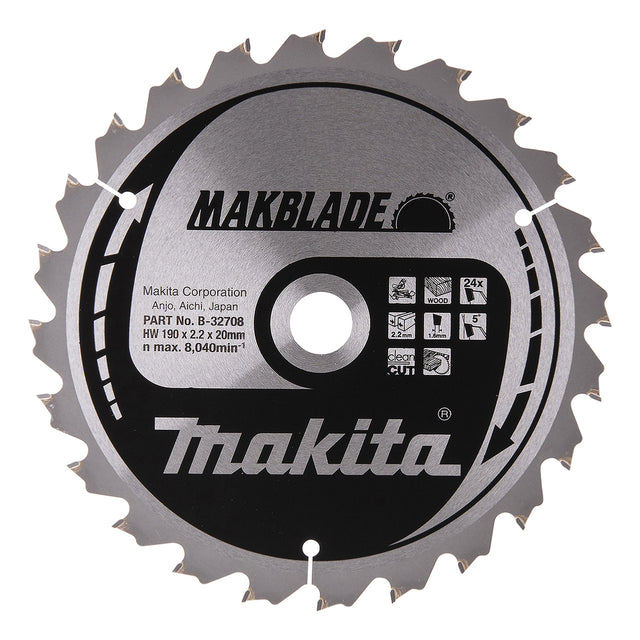 Makita Sirkelsagblad Makblade T.C.T. 190 x 20 mm 24 T