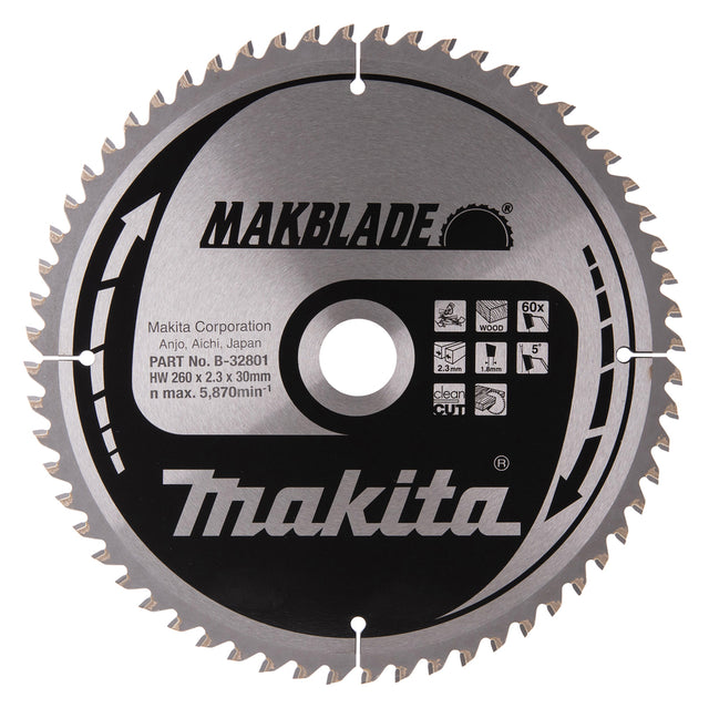 Makita Sirkelsagblad 260X30X60T