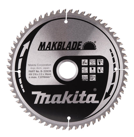 Makita Sirkelsagblad 216X30X60T