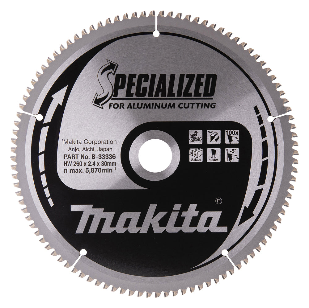 Makita Sirkelsagblad spesial T.C.T., 260 x 30 mm 100 T