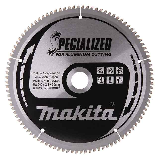 Makita Sirkelsagblad spesial T.C.T., 260 x 30 mm 100 T