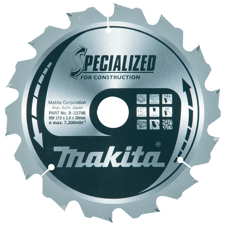 Makita Sirkelsagblad 210X30X14T