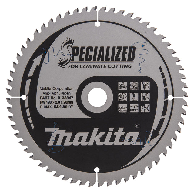 Makita Sirkelsagblad 190X20X60T