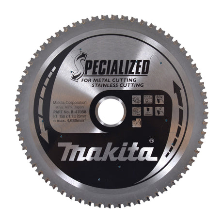 Makita Sirkelsagblad Metall 150X20Mm 60T