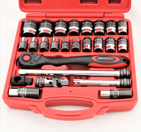 Smoos Tools Pipenøkkelsett 25 Deler 1/2" Plast Koffert