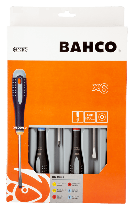 Bahco Ergo Skrutrekkersett (6 stk) BE-9886