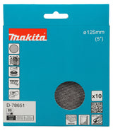 Makita Slipenett 125mm K80  10pk.