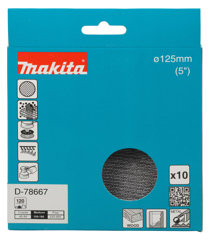 Makita Slipenett 125mm K120  10pk.