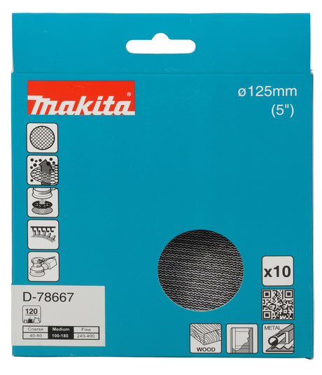 Makita Slipenett 125mm K120  10pk.