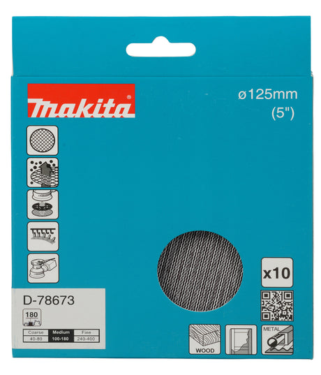 Makita Slipenett 125mm K180  10pk.